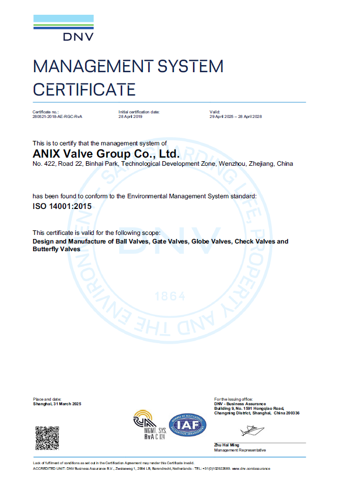 ISO 14001 Certificate