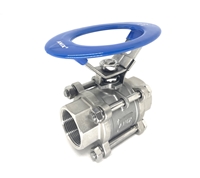 XUXUWA Valves Ball Valve​ 3/4 NPT 1000WOG Good Sealing Performance 304 Stainless Steel Two-Piece Full Port Female Ball Valve Used to Control and Regulate Water Oil and Gas 