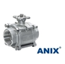 Picture of ANIX Stainless Steel 3-Piece Full Port Ball Valve 1000 / 2000 WOG  Threaded NPT