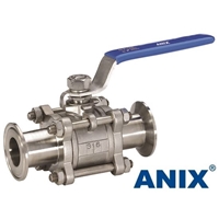 Picture of ANIX Stainless Steel Clamp End 3-Piece Full Port Ball Valve 1000 WOG 