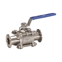 Picture of ANIX Stainless Steel Clamp End 3-Piece Full Port Ball Valve 1000 WOG 