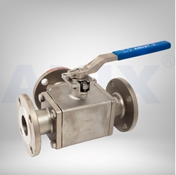 Picture of ANIX Stainless Steel 3-Way Flanged Ball Valve ANSI Class 150 