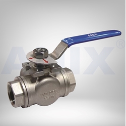 Picture of ANIX Stainless Steel 3-Way Ball Valve 1000# NPT Threaded