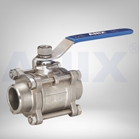 Picture of ANIX Stainless Steel Butt Weld Ends 3-Piece Ball Valve 1000#