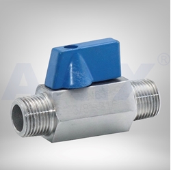 Picture of ANIX Stainless Steel Mini Ball Valve Male x Male 1000# NPT Threaded 