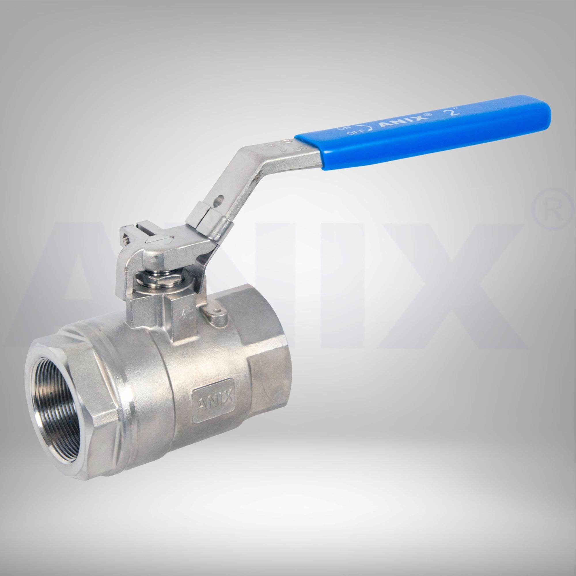 Picture of ANIX Stainless Steel 2-Piece Ball Valve 3000# NPT Threaded