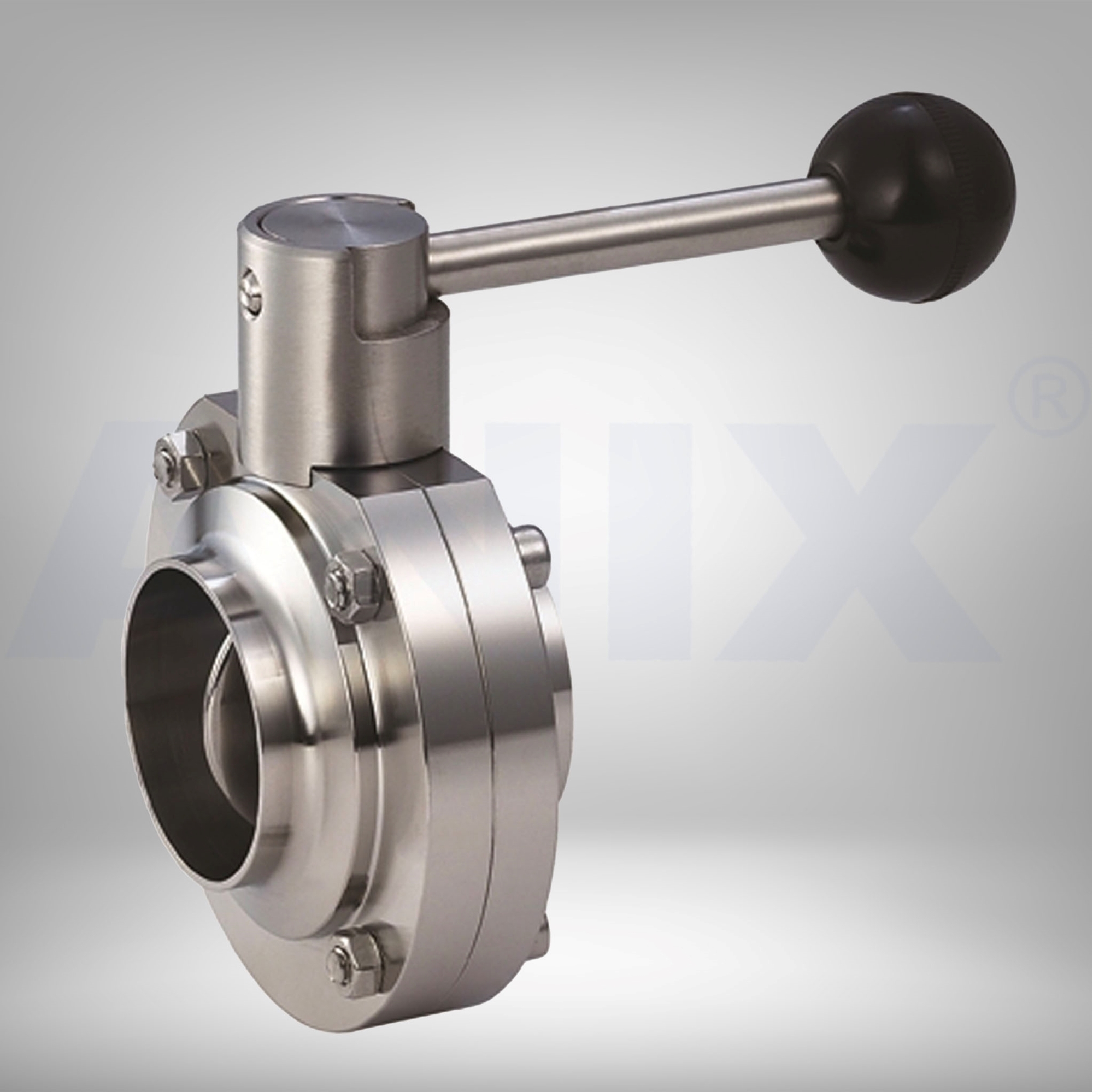 Picture of ANIX Sanitary Butterfly Valve - Butt Weld End / Pull Handle