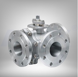 Picture of ANIX Stainless Steel 3-Way Flanged Ball Valve ANSI Class 150 